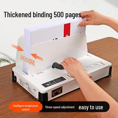 Automatic Hot Melt Binding Machine with Fast Adhesive Strip Assembly for Office Use