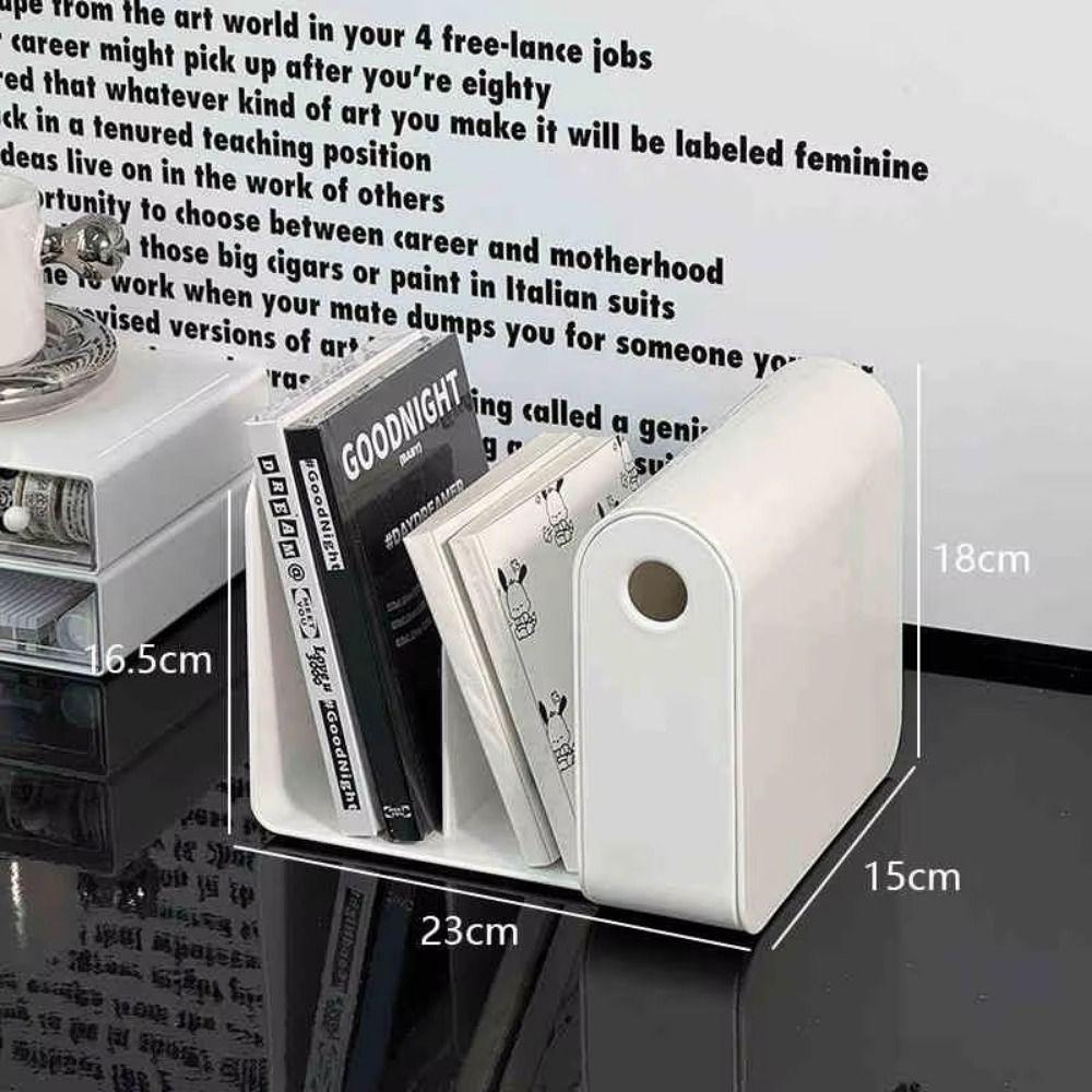 Large Capacity Desktop Bookshelf Stationery Organizer Simple Book Holder Documents Stand Home