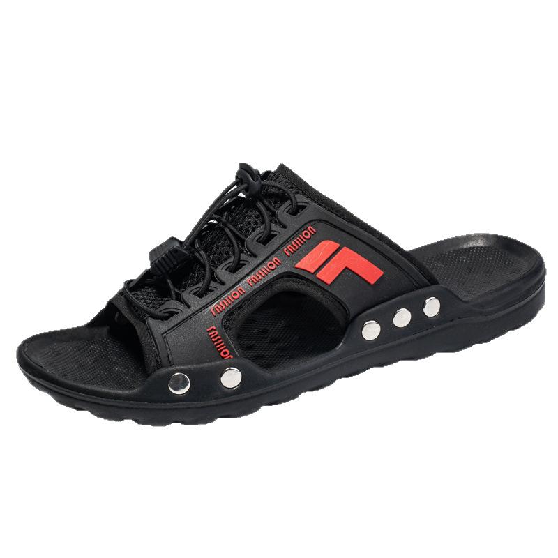 EVA new men's sandals summer dual-purpose driving slippers leather lazy shoes trendy breathable beach shoes