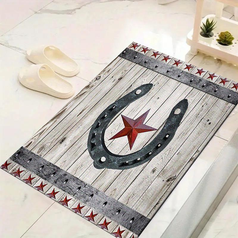 Western Texas Star Carpet Rug for Living Room Bedroom Home Sofa Decoration,Kids play Non-slip Floor Mat