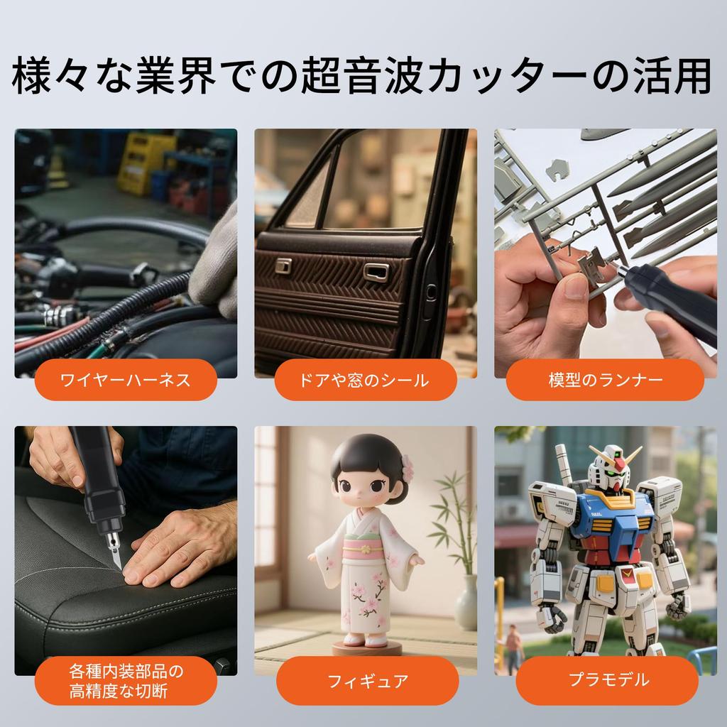 RIMOVANS Ultrasoon 40 Vervangingshandleiding voor Plastic Runner 3D Geprint Koolstof 30 Handige Snijder, 40KHz, Zwart, Mesjes, Inbegrepen, Modellen,