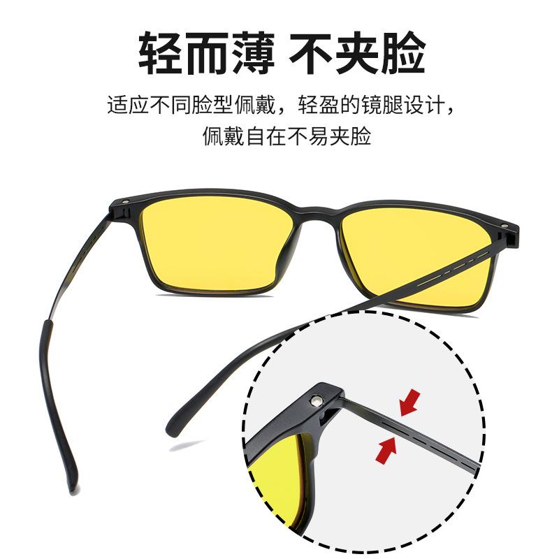 Tr90 Night Vision Myopia Glasses Anti-Blue Light Glasses Sunglasses Unisex Computer Competitive Games Protective Eye Protection
