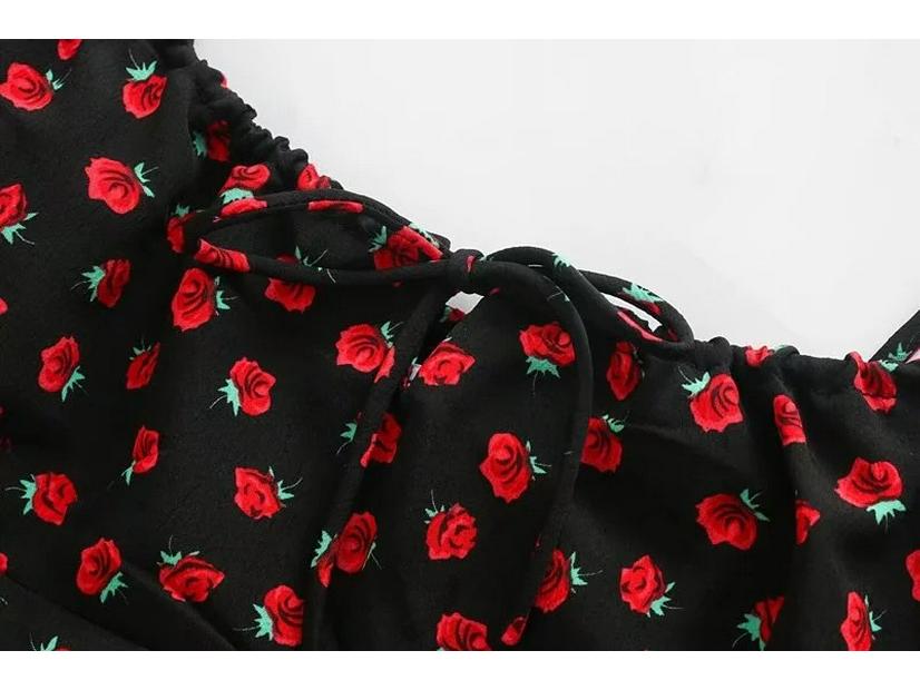 2022 Summer Print Sling Backless Mini Dress - Elastic Fit