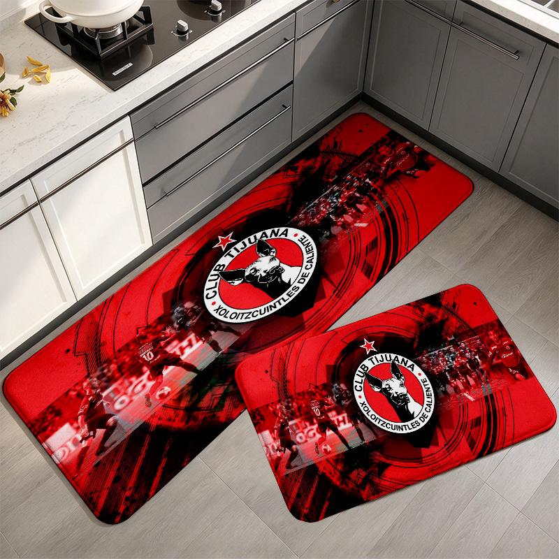 Club Tijuana Logo Flannel Kitchen Mat Christmas Soft Area Rug Non Slip Floor Carpet Home Decoration