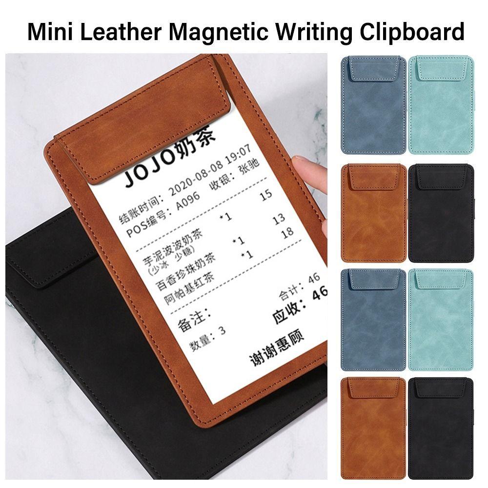 Leather Mini File Folder Portable Writing Pad High Quality Menu Covers  School Office