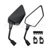 Universal ATV Motorcycle Rearview Mirror With Wide Angle View 10mm Thread Black Plastic Housing Aluminum Base