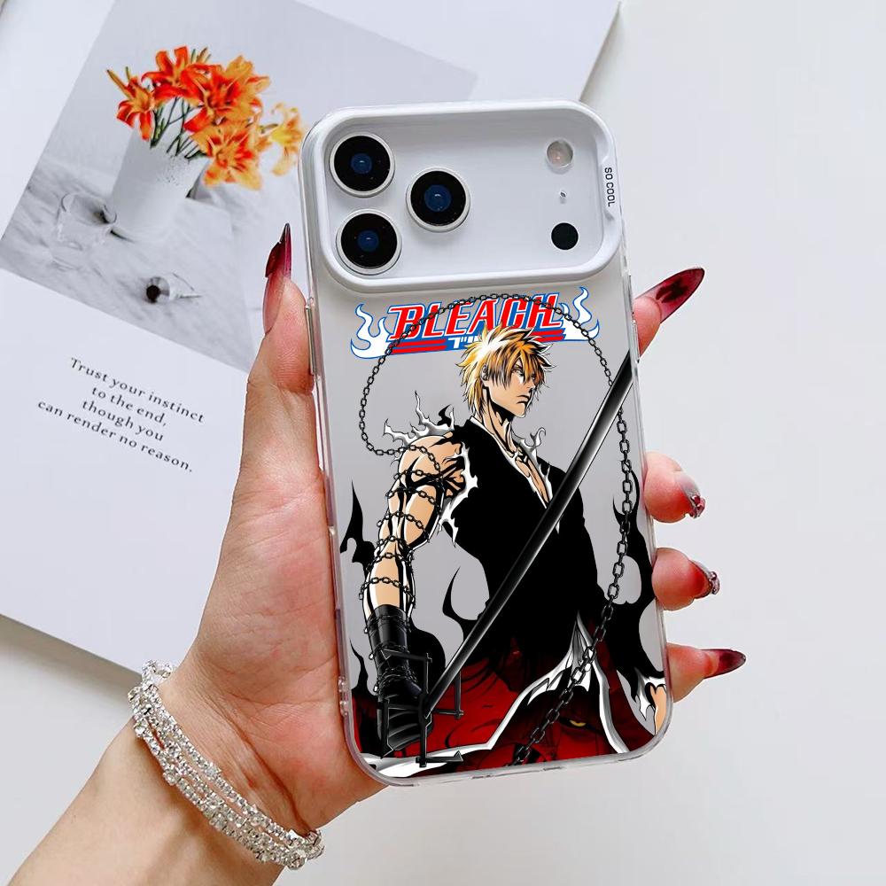 

Чехол для телефона с аниме B-Bleachs K-Kurosaki для iPhone 17 16 15 14 13 12 11 Pro Max Air Матовый Лазерный Аврора Ударопрочный Funda iPhone 13 Pro