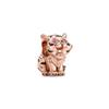Brillante Europeo Bricolaje Serie Oro Rosa Chapado Flor BOO Colgante Clip Pata Corazón Cuenta Ajuste Pulsera Plata Joyería Regalos