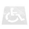 Handicap Stencil, Reusable Silicone, Foldable Disabled Parking Tool, Mold Template for Garage Sidewalk Painting, Translucent White