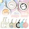 Premium PU Badge Holder 75mm Collector Case with Clear Window And Metal Clasp for Anime Character Pins Keychain Lanyard Display