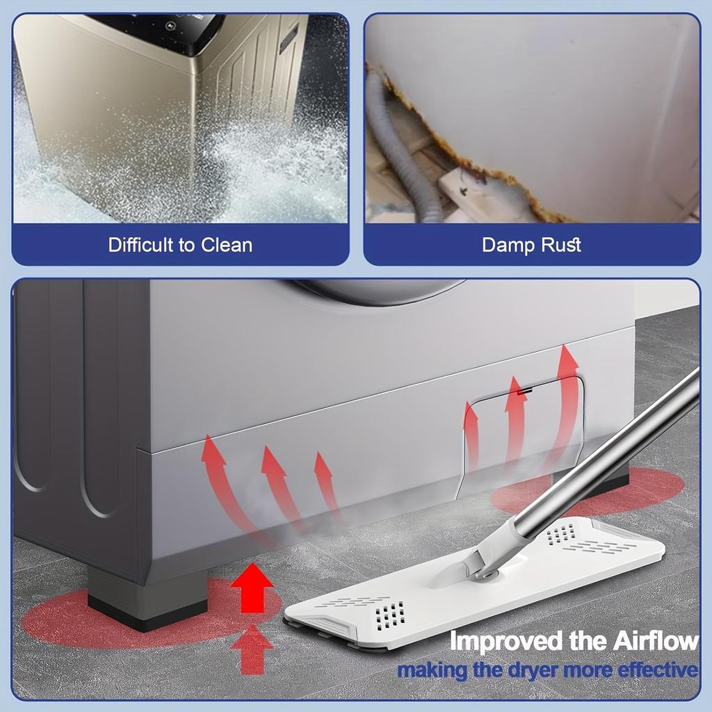 4pcs Shock-Absorbing Pads for Washing Machines Dryers and Refrigerators Anti-Slip Noise Reducing Moisture-Proof Base