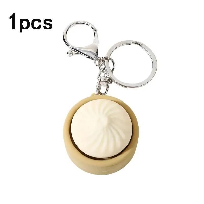 

Mini Steamed Bun Stress Relief Soft And Slow Rebound Kneading Kneading Decompression Bun Clicker Keychain Decompression Keyring