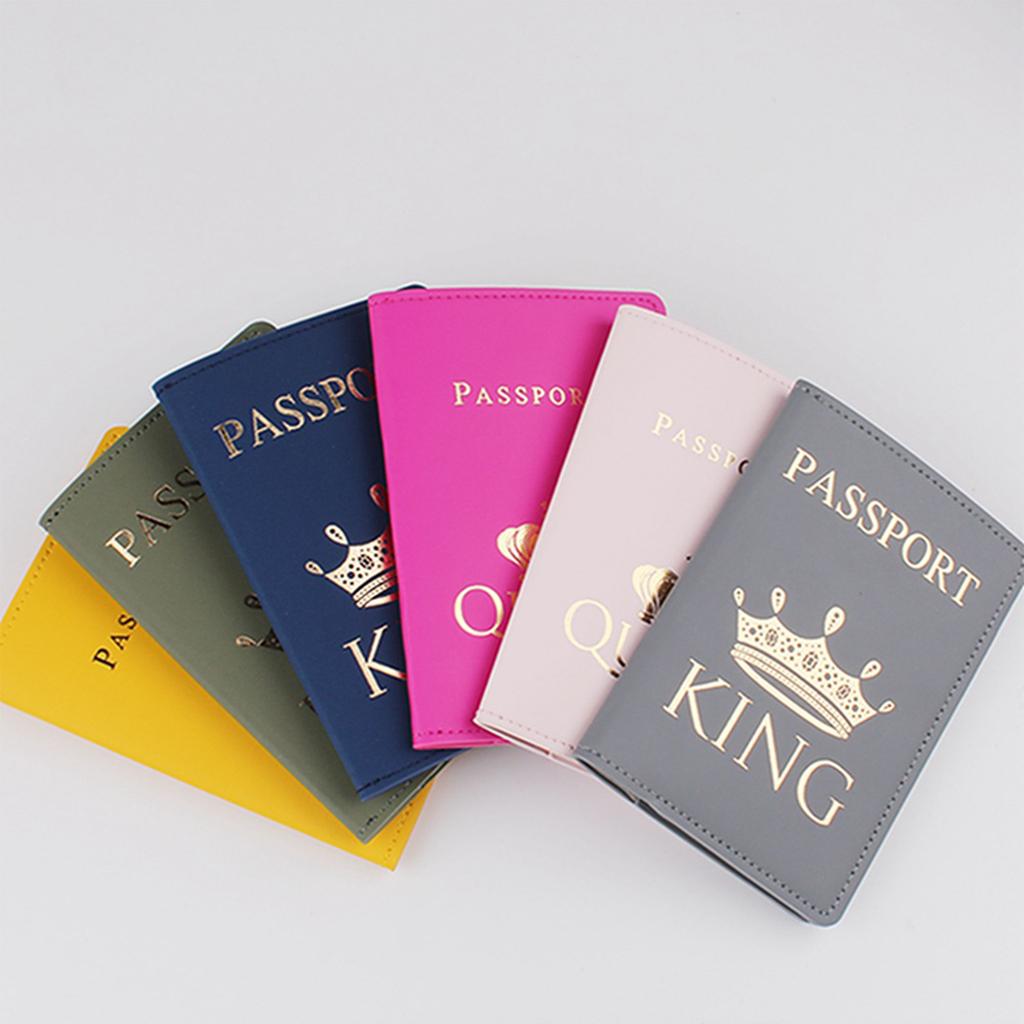 Lover Couple Passport Cover Hot Stamping for Women Men Travel Wedding Passport Cover Holder Fashion Wedding Gift