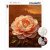 DIY Gerahmtes Perlenmalerei-Set Elegante Pfingstrose Funkelnde Perlenkunst Leinwand Bereit zum Aufhängen Schreibtischdekoration Geschenk Ästhetisches Künstlerisches Florales Meisterwerk