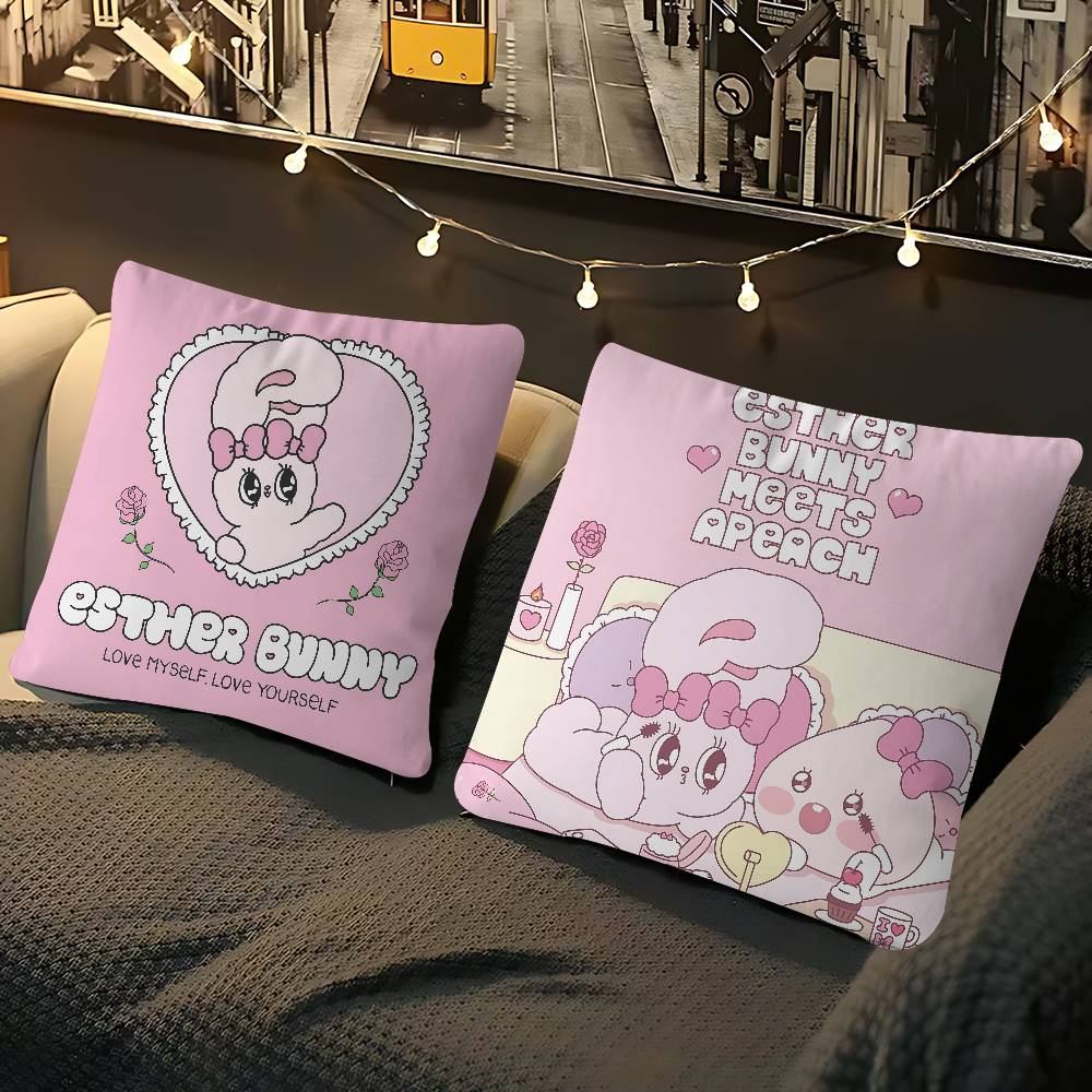 Niedlicher E-Esther B-Bunny Kissenbezug Sofakissenbezug Heimzimmerdekoration Kindergeschenk