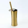 Gold Stainless Steel Toilet Brush Set with Holder Bathroom Cleaning Kit