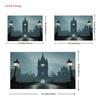 2D Victorian Dark City Backdrop 2D Clock Tower Street Lamp Photo Background for Photo Booth Props