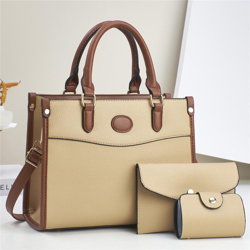 

fashion mother and child bag new soft leather set bag large capacity shoulder messenger bag