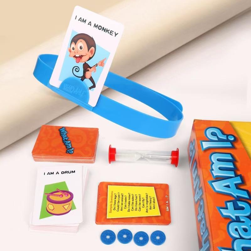 What AM I? Board Game - Logical Reasoning, Parent-Child Interaction, Family Gathering Tabletop Game