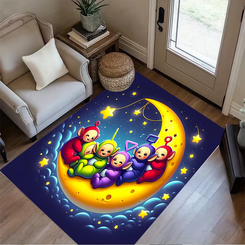 Teletubbies Moon Night Carpet Suitable for Game Room Bedrooms Kitchen Outdoor Antislip Carpet Office home decor Perfect Gift for Women/Men