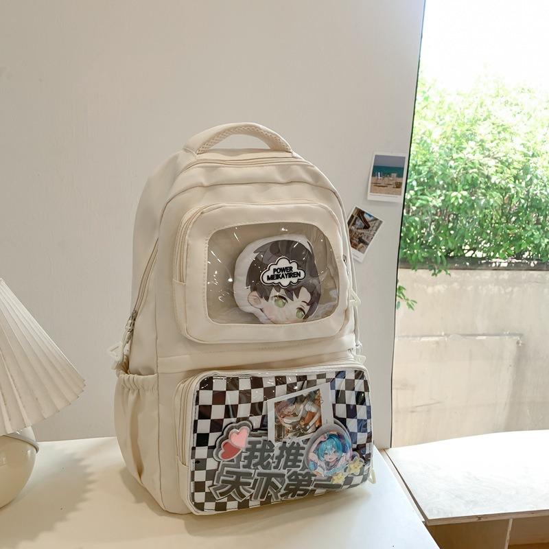 Einfacher und großvolumiger Hirse-Rucksack, leichter Tagesrucksack, transparente Schultasche für Studentinnen, Baby-Tasche für Männer.