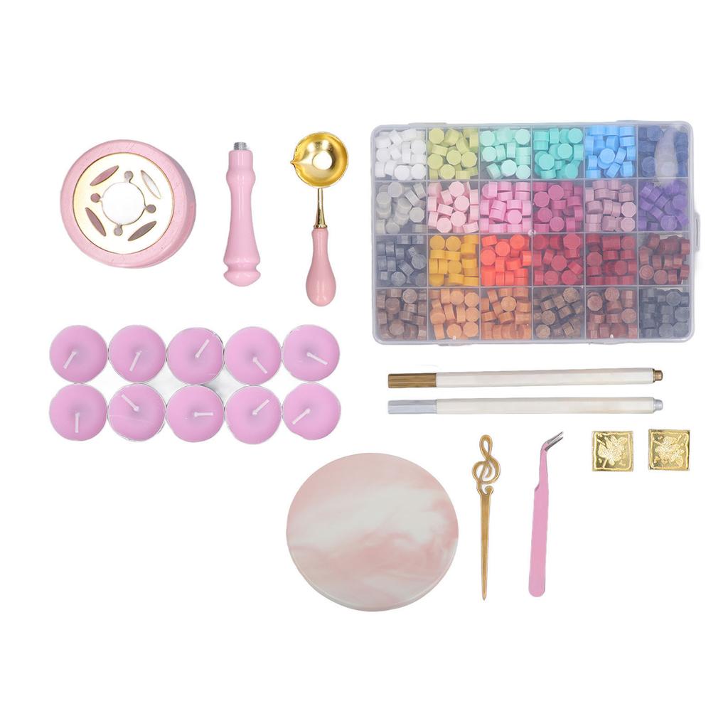 Wax Sealing Kit DIY Making Retro Design Easy Melting Portable Vintage Sealing Wax Crafts Set for