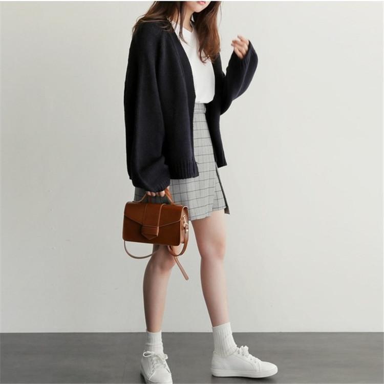 Women's Knitted Cardigan Loose Short Knit Sweater Cardigan Sweater Jacket