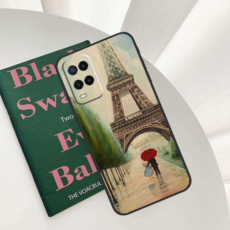 Paris Eiffel Tower For OPPO A54 A74 A94 A17 A57 A15 A16 A76 A96 A18 A38 A58 A78 A98 A40 A60 A80 A5 A6 Pro Case