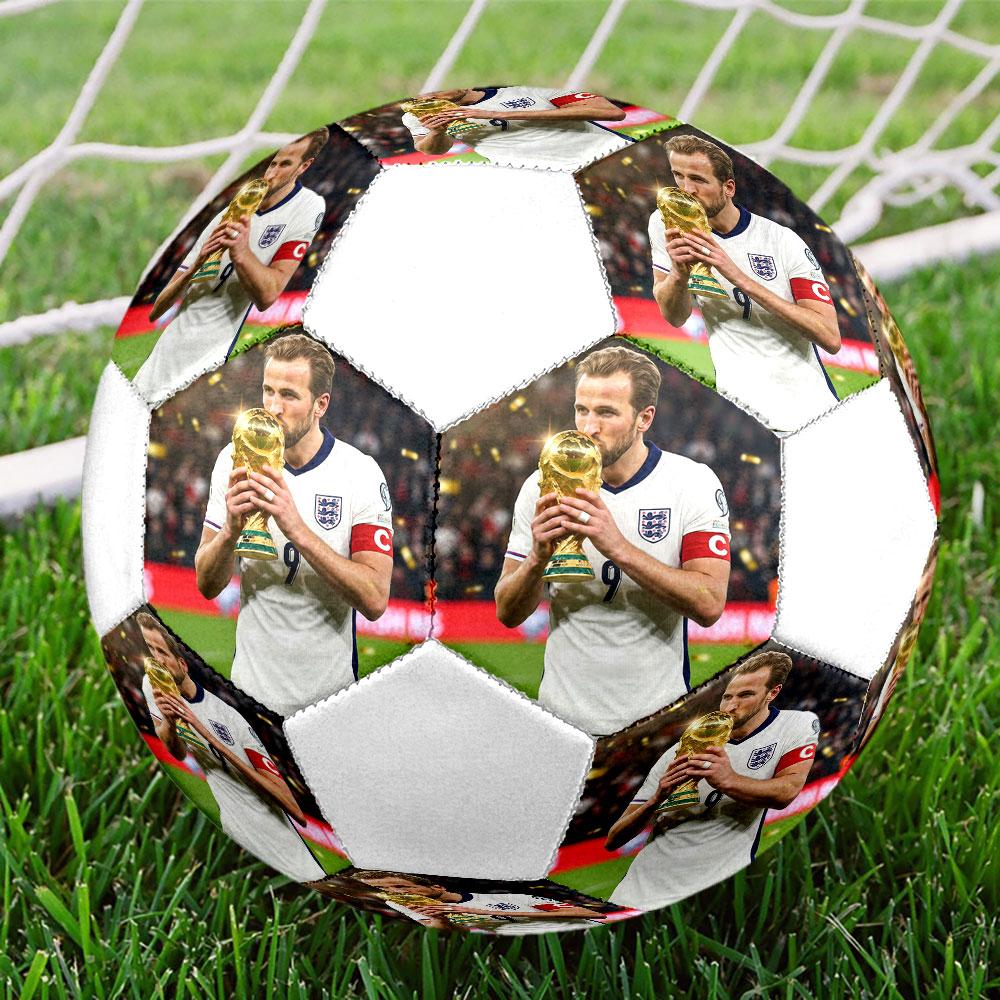 HurriKane Printed Size 5 Soccer Ball, Machine-Stitched PVC, Durable & High Bounce, All Ages Fit, fan merchandise, matches & outdoor use.