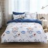 Lovely Cartoon King Size Duvet Cover Set 220x240 Skin Friendly Double Bed Quilt Cover Blanket Comforter Cover and Pillowcase