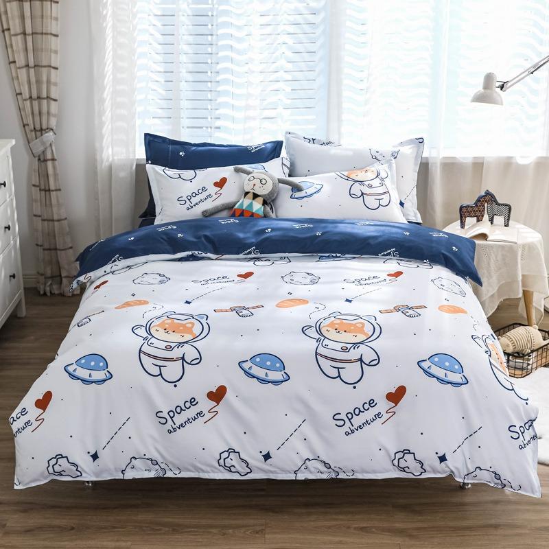 Lovely Cartoon King Size Duvet Cover Set 220x240 Skin Friendly Double Bed Quilt Cover Blanket Comforter Cover and Pillowcase