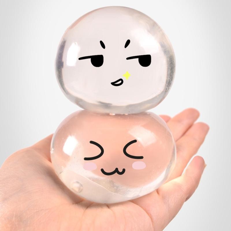 Stretch Fidgeting Ball with Builts In Clear Malt Syrup Slow Rise Sensory Stress Relief Toy for Home Office Desk Use