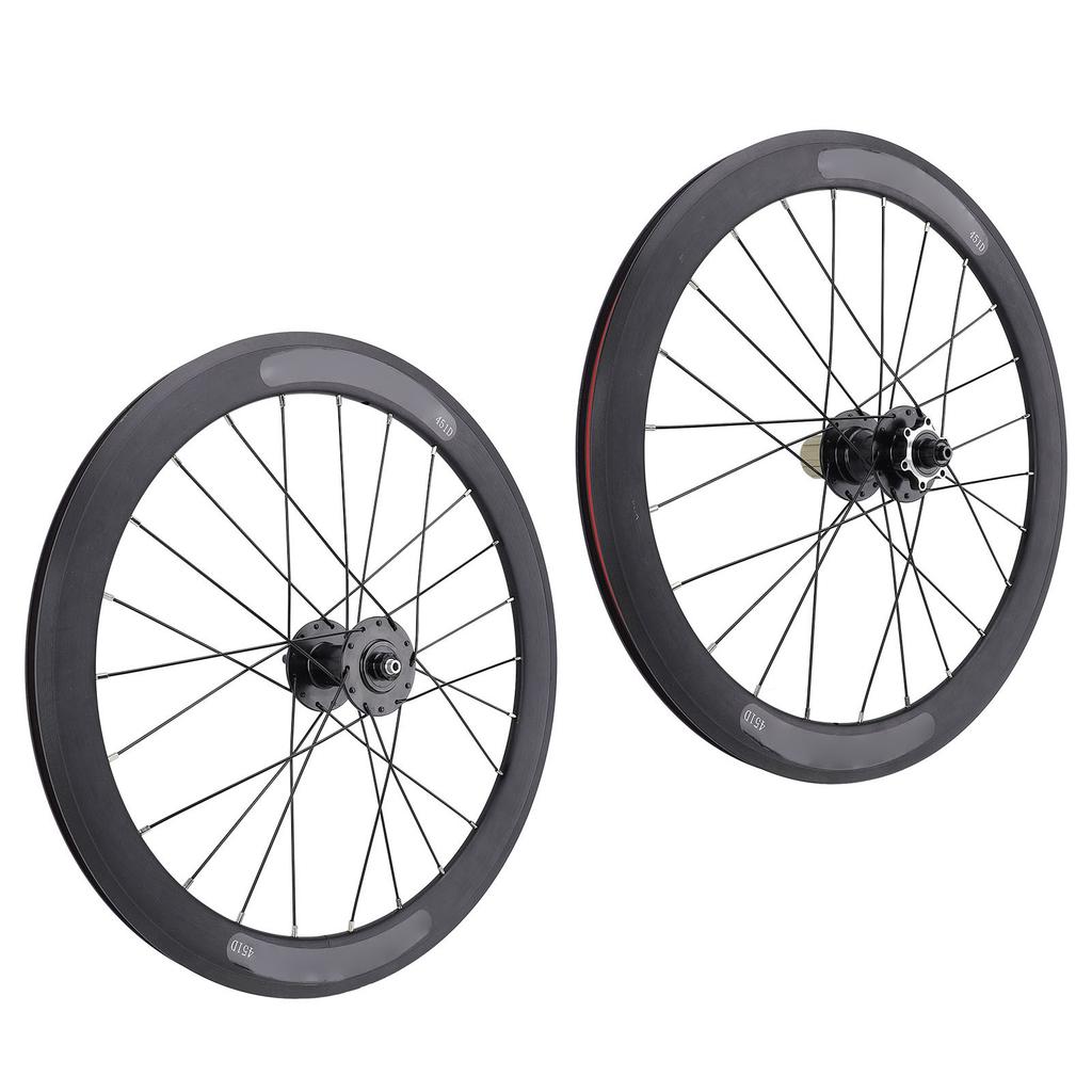 Folding Cycle Wheelset 20 Inch Front 2 Rear 4 Bearings Aluminium Alloy Cycle Wheels Assembly for Replacment