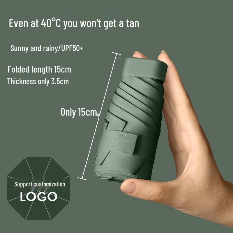 Compact Dual-Use UPF Anti-UV Magic Strap Card Umbrella