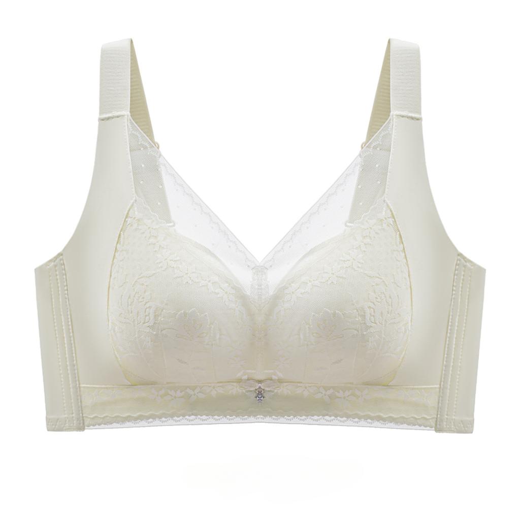 Gather Bra Women's Thin Plus Size Bra No Steel Ring Adjustable Breast Collection Bra