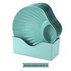 Dumpling Plate with Dipping Compartments - Durable Wheat Plastic, Creative Restaurant Style Fruit and Storage Plate.