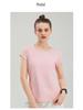 Women's Breathable Summer Sports T-Shirt - Moisture-Wicking, Round Neck, Short Sleeve, Dance & Fitness Style