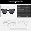 Female Vintage Plastic Ocean Sun Glasses Rimmed Eyewear Classic Oval Red Ladies Fashion Round Frame Sunglasses Mirror