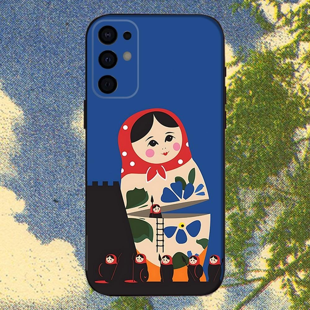 Russian Dolls Matryoshka Phone Case For Samsung S25,S24,S21,S22,S23,S30,Ultra,S20,Plus,Fe,Lite,Note,10,9,5G Black Cover