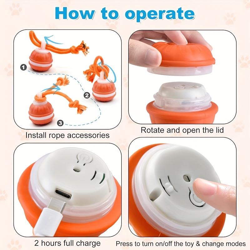 A Dog Toy That Is An Electric Bouncing Ball, Designed for Self-Entertainment, Dental Care, and To Keep Dogs Engaged