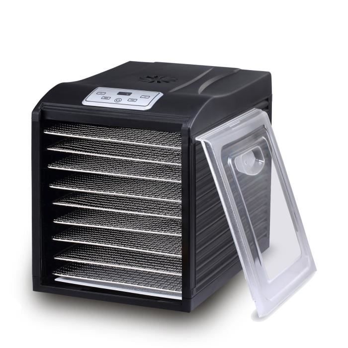 Déshydrateur alimentaire Biochef Arizona 9 Plateaux - Porte transparente, sans BPA & Système de Protection des Enzymes