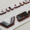 3D ABS Black Red Car Letters Logo V8 BITURBO Side Fender Badge Emblem Decal For Mercedes Benz AMG C63 E63S SL63 GLC63 G63 GLE63S