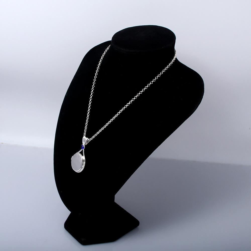 TrendMen Trendiga Snäckkoppar Hänge Halsband för Män Mode Silverfärg Metall Kristall Nyckelbenskedja Smycken Gåvor Sjöjungfru