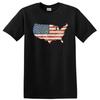 USA Flag Map T Shirt Grunge Vintage Style American Patriotic Tee