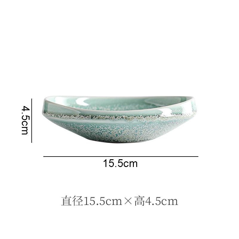 Kiln Changes Vintage Ceramic Deep Plate Restaurant Salad Dish Thick Soup Plate Dessert Dish Molecular Cooking Creative Tableware