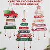 Colorful Christmas Hanging Pendant Wooden Crafts Xmas Tree Wall Ornament Christmas Party Scene Props Decoration Gift