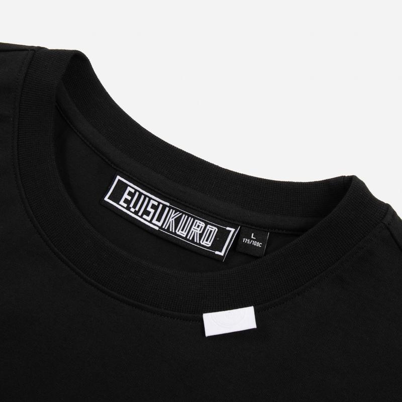 Evisu AW23 Floral Print Two-Piece Style Round Neck Long Sleeve Regular Fit T-Shirt Men Tops Black 2EAGNM3TL5075XXCT