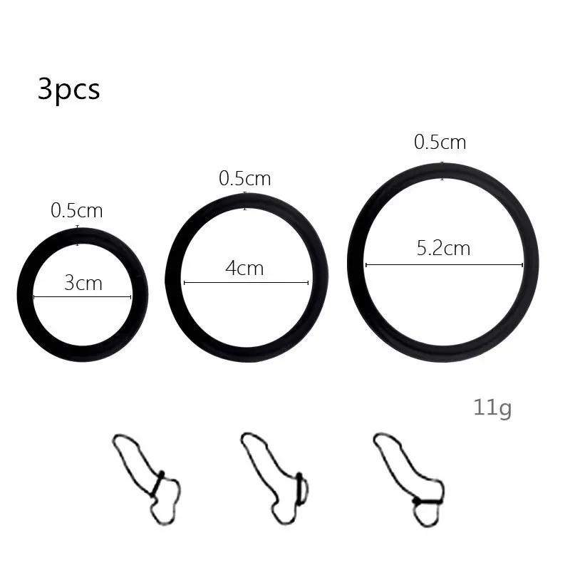 Penis Ring Reusable Silicone Semen Cock Ring Penis Enlargement Delayed Ejaculation Sex Toys For Men