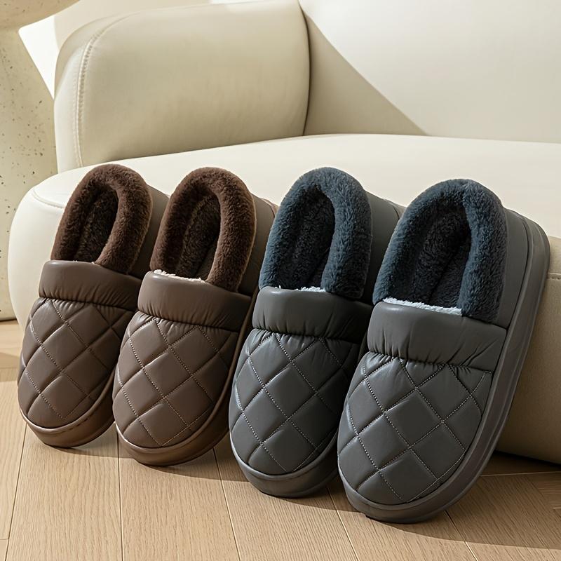 Pantoufles pour hommes Taille Extra Large Automne Hiver Pantoufles d'Intérieur Antidérapantes