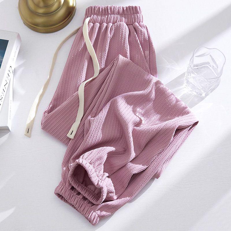 2026 Spring Slimming Joggers: Unisex Polyester Pants for Shorter Frames - Fashionable, Loose-Fit Harem Style for Spring/Autumn.